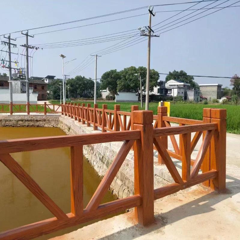 水泥仿木护栏园林景栏区河道防护栏公园河ky-护栏栅户边外装混凝