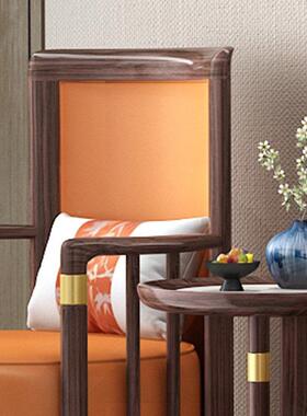 新GBA件中式乌金木实木圈椅皇椅单会人太师椅三套客宫主人靠背茶