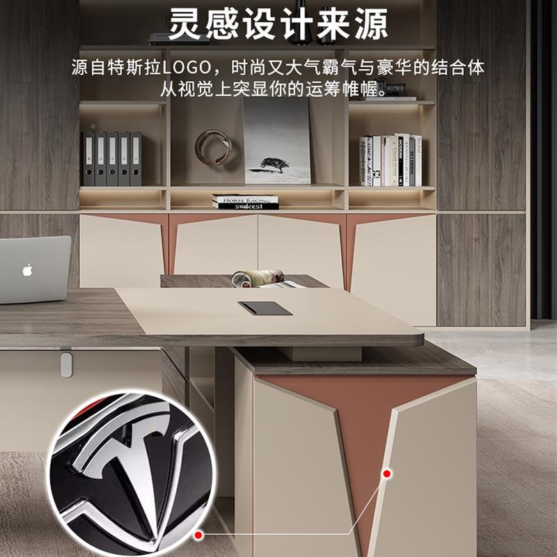 老板桌办公桌椅组合简现代经理主管总班裁桌大台SJRG-029办约家具