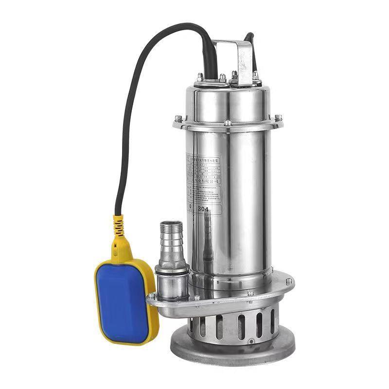 304不锈钢潜水泵220WQD/WQ/Q家用腐蚀抽水V泵自动启停耐酸全耐碱