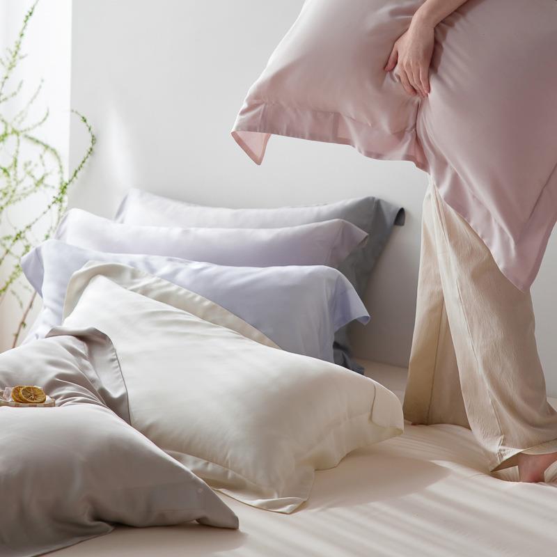 1F00支母婴级夏A类L兰精天丝枕套单双人头749套季枕丝滑枕巾