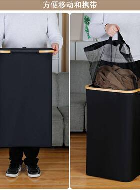 水脏防尘大XYG容量衣篮用收纳可折叠收纳防筐家布艺浴室阳台收纳
