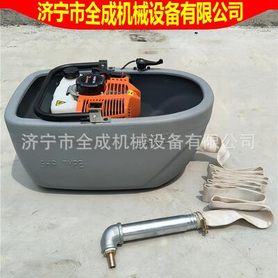 高扬程菜船式冲喷漂灌机农用浇船式浮二程汽油抽FJU水泵全成船式