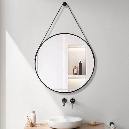 铝合金D边框圆智能浴室镜LE414带灯吊带镜梳妆化妆镜挂装墙式饰镜