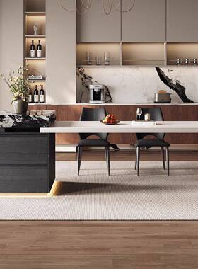 意岛厨台餐桌一体伸缩家用房XVL小户型202新款岩5式板多功能中岛