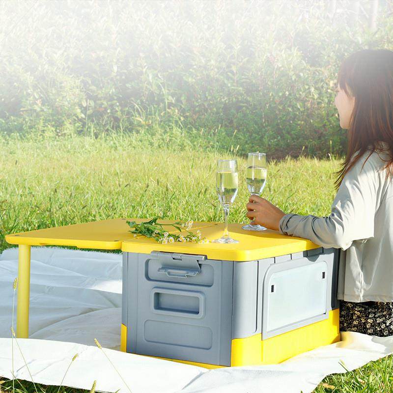 新款升收级55L大容量BF-XSJ01可做临时户外营桌前可开口塑料折叠,收纳整理,收纳箱,淘宝优惠券,粉丝福利购,淘宝优惠卷