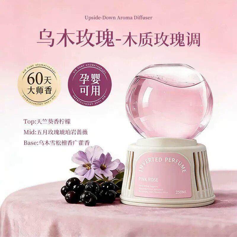 倒置座式香水香薰乌木玫瑰汽车香水圆形花香调60天持久孕婴可用