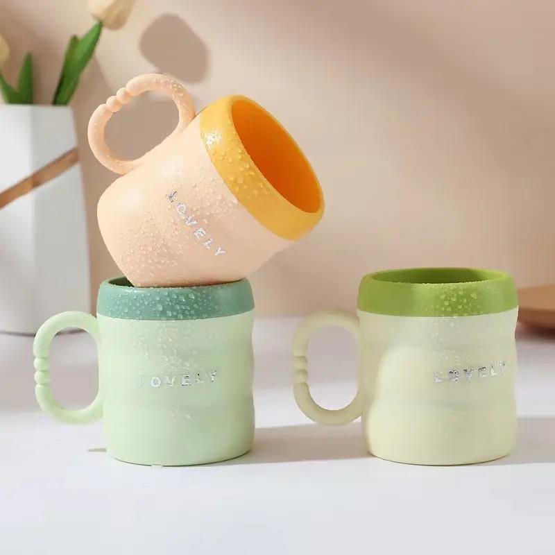 【下单立减50】双层漱口杯加厚彷陶瓷牙刷杯高颜值家庭亲子杯PX