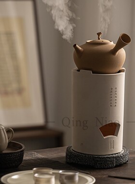 白泥碳炉煮茶家茶用煮水壶户外木炭炉式64628陶瓷烧水器壶日功夫