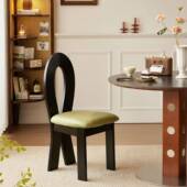 用法ty 复古实木餐椅家中风白蜡木古靠背椅子轻奢高级感餐餐 1厅式