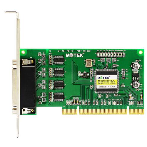 宇泰UT-764 UTEK 4口RS232工业级 PCI高速PCI串口扩展卡 32位PCI