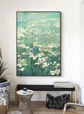小清新装饰画北欧卧室头C-194厅壁画代简约客挂画绿色花卉现桌面