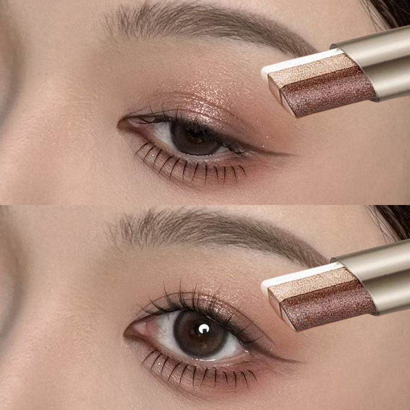 官方正品懒人三色眼影棒渐层不飞粉卧蚕笔高光防水不脱妆适合新手