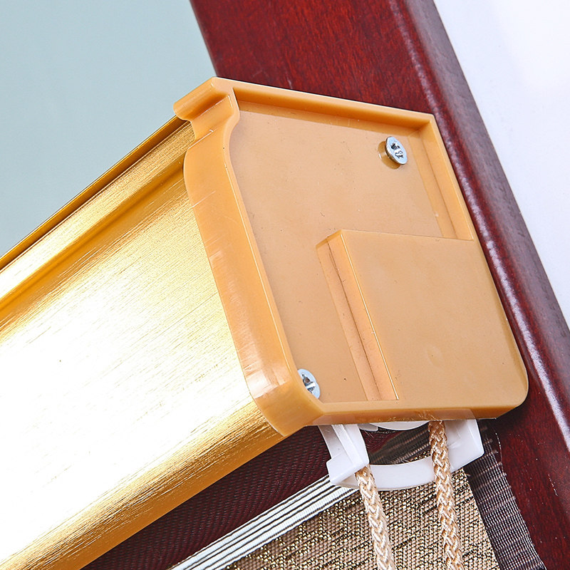 韩式卷帘百叶窗帘遮光加厚柔纱帘层金丝提花卧室浴室防水