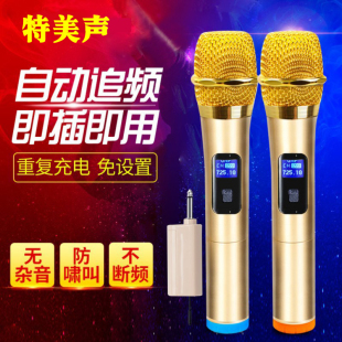 专业级一拖二无线话筒u段家用唱歌k歌演出会议婚庆主持ktv防啸叫