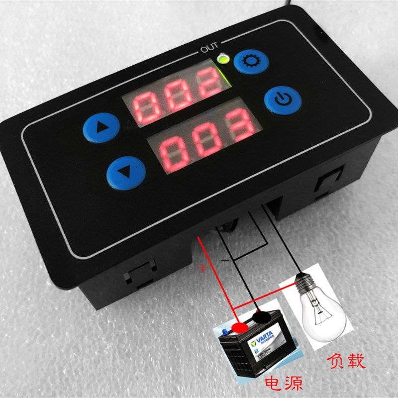 延时继电器循环控制模块直流2VV5V屏数显开关时间继电器