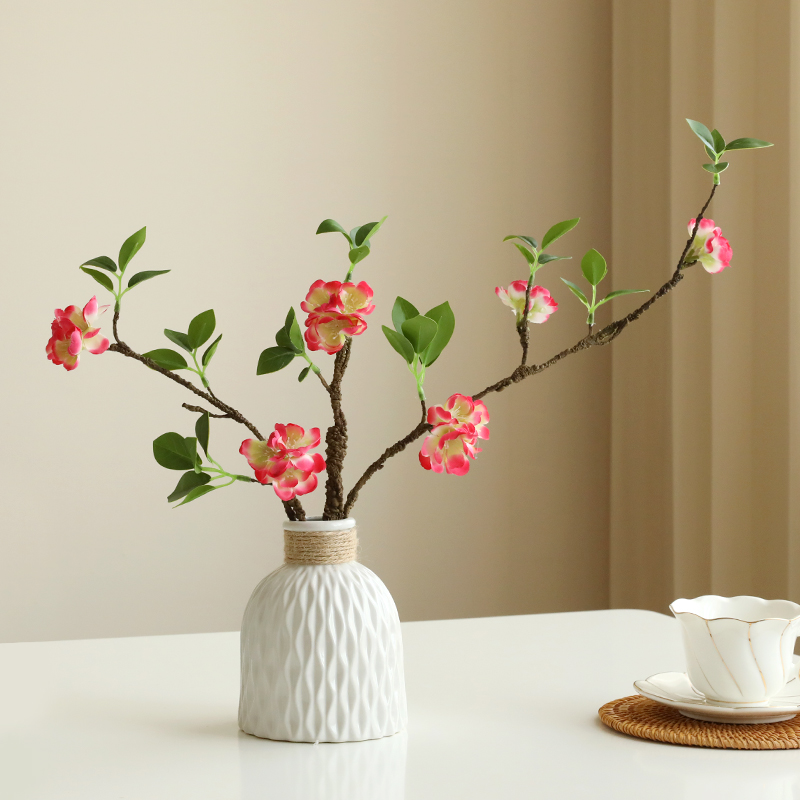 泰环 中式腊梅花仿真花假花单枝 客厅茶几书桌民宿插花摆件装饰品