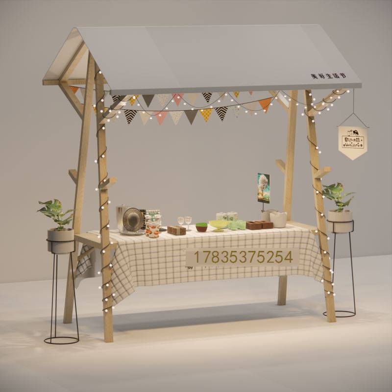 花车活动市集布艺售货车小吃夜市折叠棚架展示架商场集市