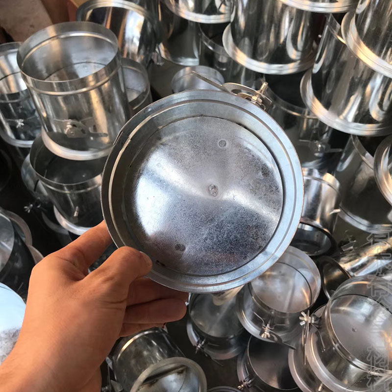 手动圆形调节风量控制管道风镀锌铁皮风管风量螺旋管蝶