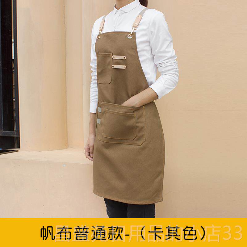 高档防水家用厨房围奶裙o工作服制lgo咖啡师定茶店烘焙时尚韩版简