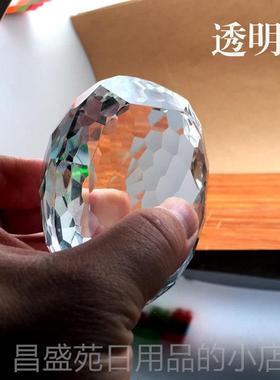 高档龟背球水晶玻璃摆件家居客房厅装饰品公室办饰桌面摆品样板软