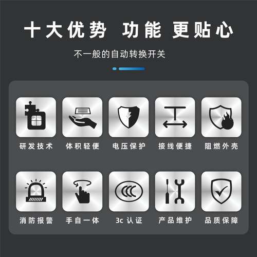 宇煌电气PC级YES1-GA系列16A-3200A双电源自动转换开关