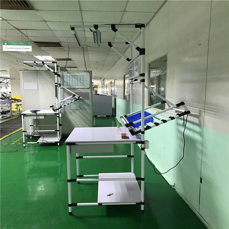 电子厂流水线线棒精益管操作组装工作台工厂车间操作台电商打包台