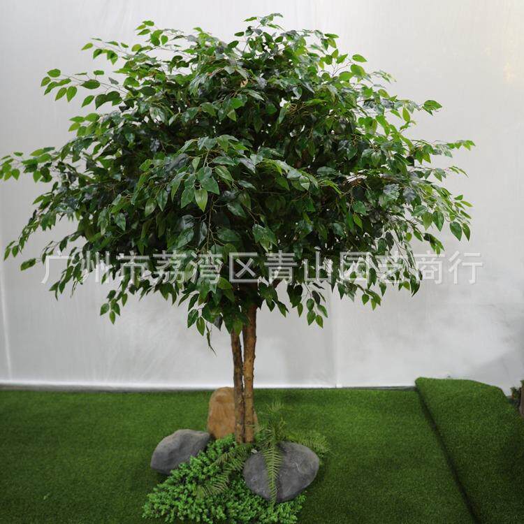 仿真榕树过胶叶真树杆假榕树室内外景观装饰造景植物仿真树大型