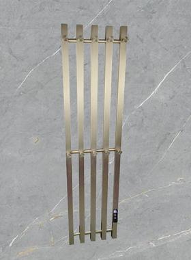 ozon竖式电热毛巾架智能定时恒温金色毛巾杆浴室浴巾烘干架带挂钩