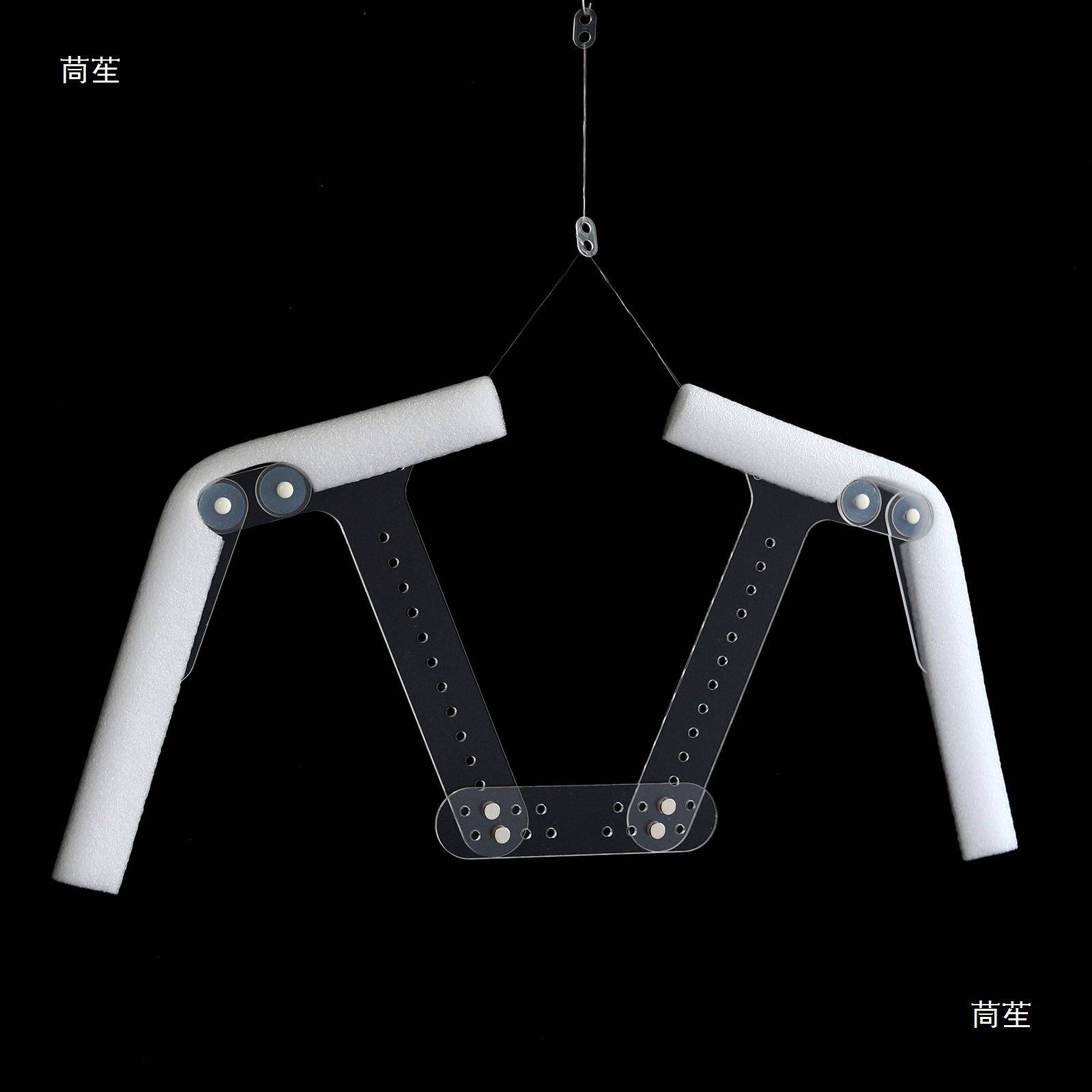 ES/亚克力透明隐形衣架裤架白底图拍摄道具男装服装挂拍工具拍图
