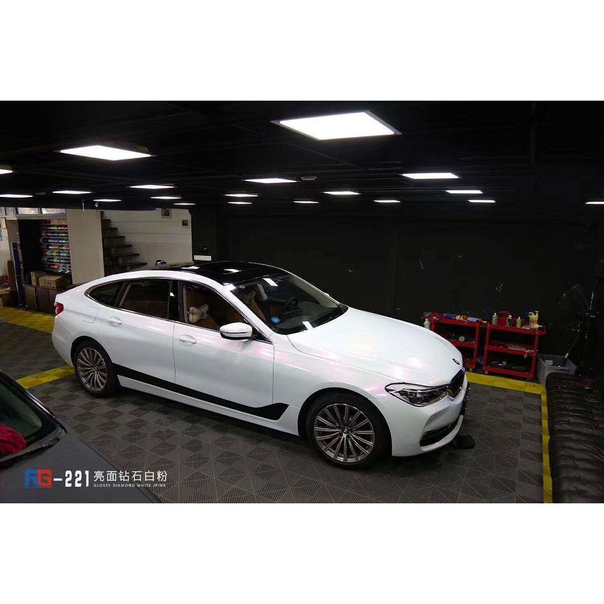 亮面白变色红金蓝紫亮光金属白变色汽车全车身改色贴膜