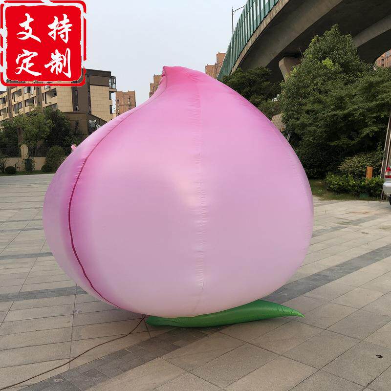 桃子香蕉哈密瓜充气仿真气模水果蔬菜模型卡通美陈人偶派对充气式