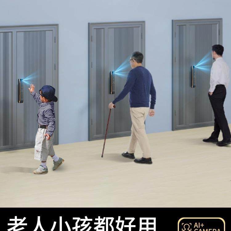 智能门锁密码锁家用防盗门指纹锁大门木门人脸识别可视监控电子锁