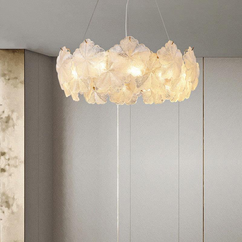 客厅法式吊灯现代简约轻奢意式贝壳餐厅卧室主灯奶油风2023新款