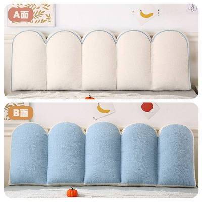 床头靠垫奶油风双面花瓣床头软包靠背榻榻米大靠枕可拆洗2025新款