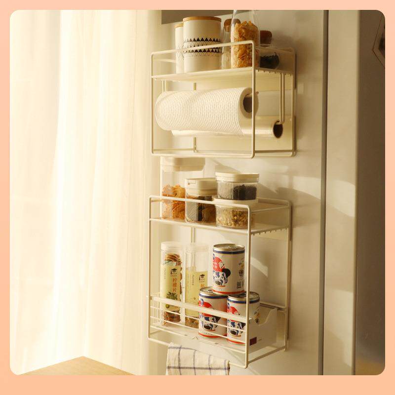 ā磁吸冰箱置物架侧收纳壁挂式侧边收纳架多层厨房用品夹缝调料