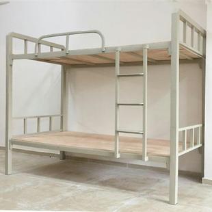 学校双层床宿舍高低床学生公寓上下床上下铺钢制铁架床工地方管床