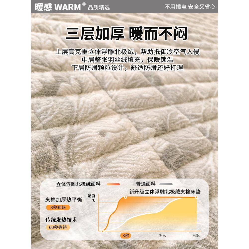 加厚床垫家用软垫铺底床褥垫秋冬榻榻米专用双人保暖厚毯子地铺垫
