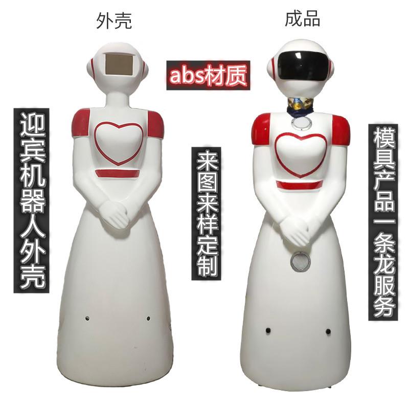 杭州abs材质美女车型迎宾送餐商务商场酒店机器人外壳