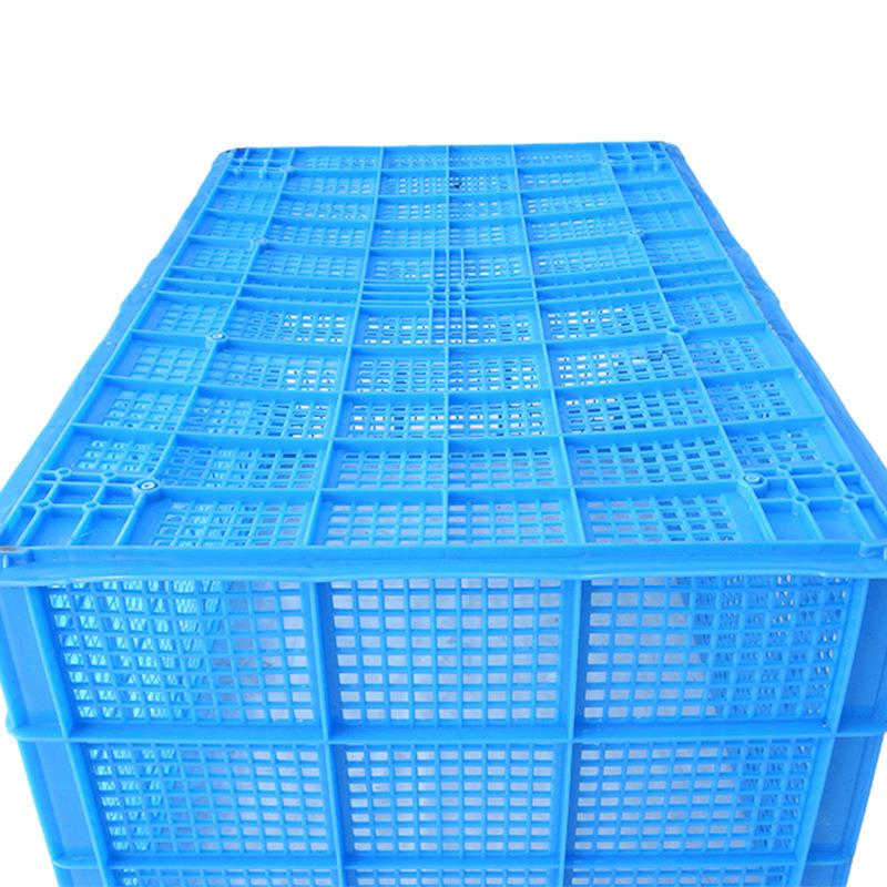加厚长方形大号1米可加轮蓝色塑料筐周转筐运输筐仓储物流胶框