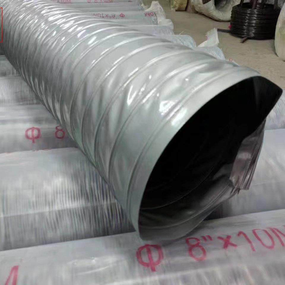尼龙布灰色高温风管尼龙玻纤PVC帆布耐温120度通风软管锡炉通风