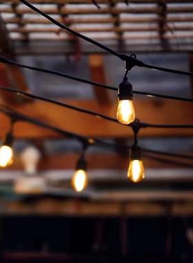 S14灯串户外防水串灯露营跑马灯庭院花园聚会氛围节日装饰灯