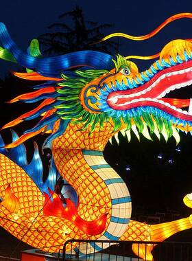 新款户外卡龙年大型装花灯景区会灯FYA会庙打亮化饰灯笼摆件自贡