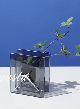 简约现代玻璃台钟时钟表摆件售楼处电视柜桌面座钟软装饰品摆设