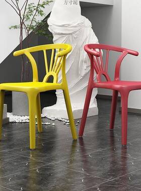 简约现代塑料特童厚靠奢背椅子轻加厚儿餐椅夜市大80346排椅档专