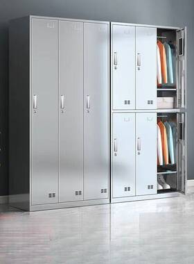 30不锈更衣柜带员锁宿舍浴室钢IRM食品4厂车间收纳柜六门工储物柜