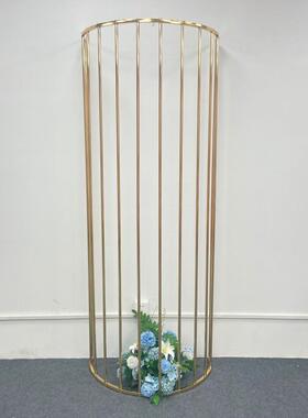 艺新款婚装庆道具铁线EQV条半圆屏风弧形铁舞台背景饰屏艺风拱形