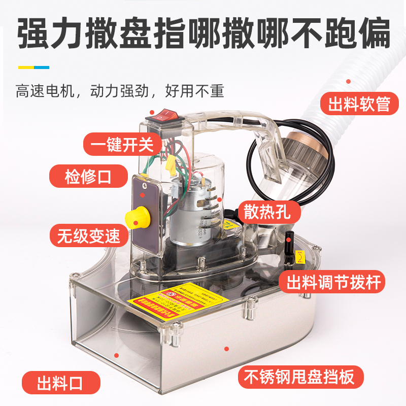 背负式电动施肥器机头配件撒化肥机头施肥头多功能哨子头喷头