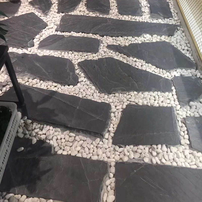 天然青石板不规则碎拼地砖文化石铺路石板庭院花园广场毛边乱石板