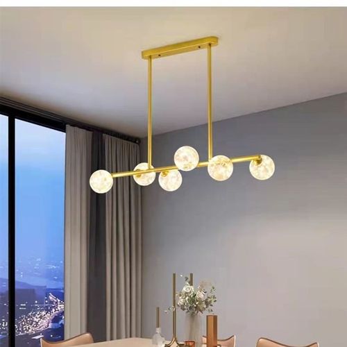 led餐厅吊灯一字长条吧台饭厅灯简约现代桌上方吊灯2025新款主灯